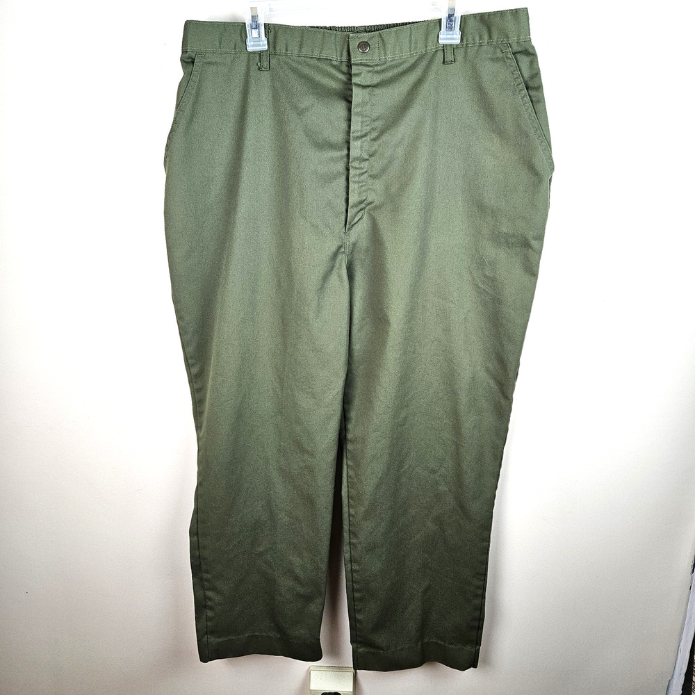 Vtg 90s Boy Scouts Pants 40X26 Adult Green Official Uniform Cotton Twill
